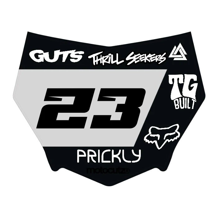 CUSTOM MOTOCUTZ FRONT PLATE DECAL