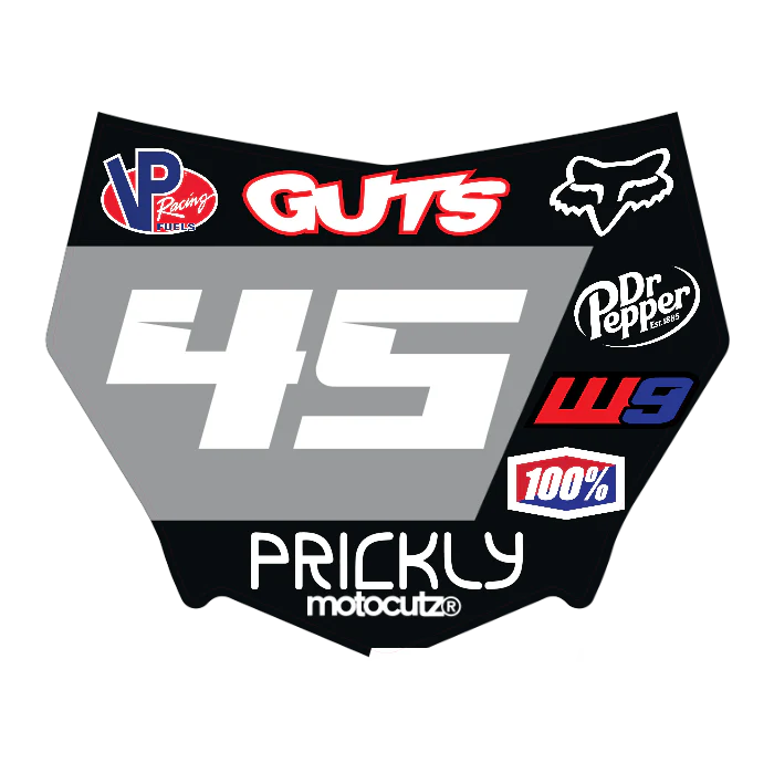 CUSTOM MOTOCUTZ FRONT PLATE DECAL