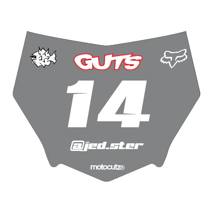 CUSTOM MOTOCUTZ FRONT PLATE DECAL