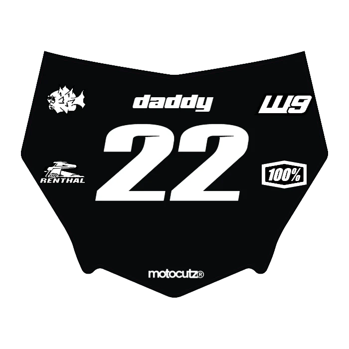 CUSTOM MOTOCUTZ FRONT PLATE DECAL
