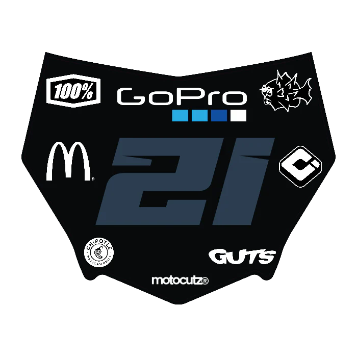CUSTOM MOTOCUTZ FRONT PLATE DECAL