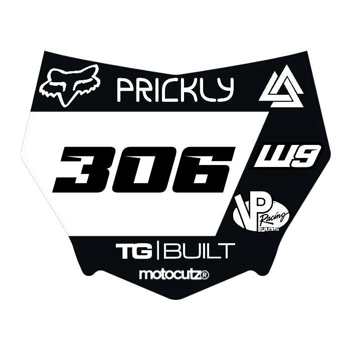 CUSTOM MOTOCUTZ FRONT PLATE DECAL