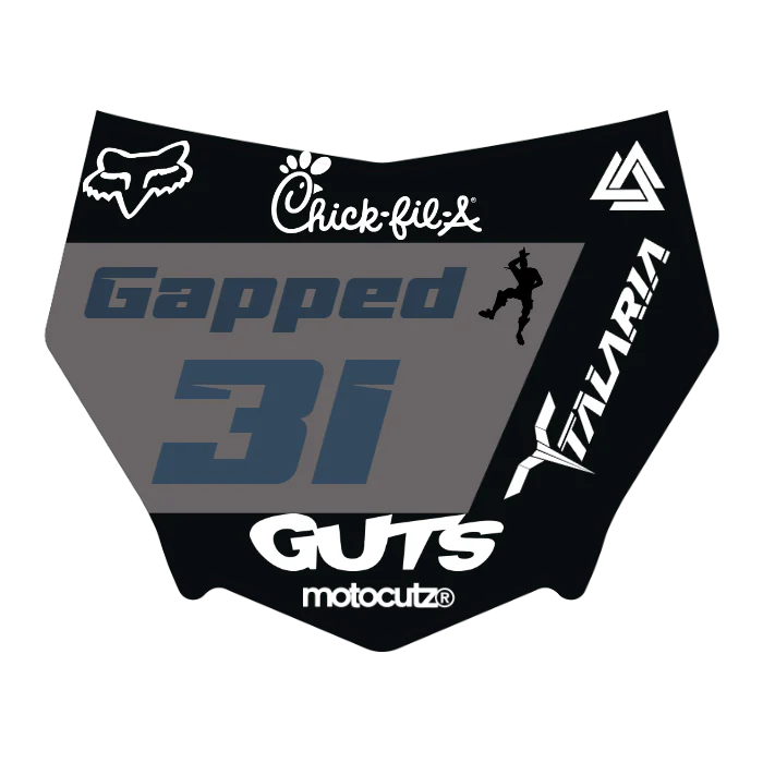 CUSTOM MOTOCUTZ FRONT PLATE DECAL