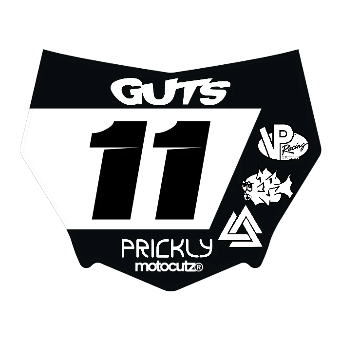 CUSTOM MOTOCUTZ FRONT PLATE DECAL