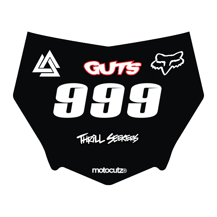 CUSTOM MOTOCUTZ FRONT PLATE DECAL