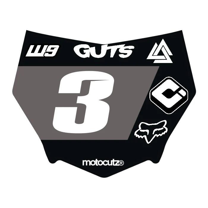 CUSTOM MOTOCUTZ FRONT PLATE DECAL