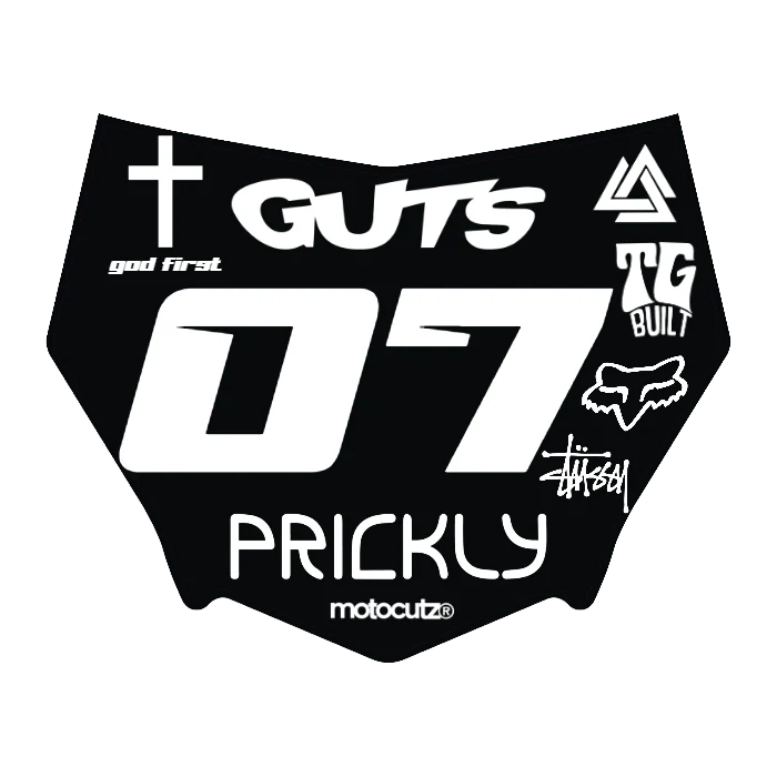 CUSTOM MOTOCUTZ FRONT PLATE DECAL