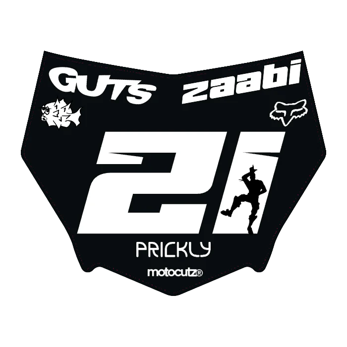 CUSTOM MOTOCUTZ FRONT PLATE DECAL