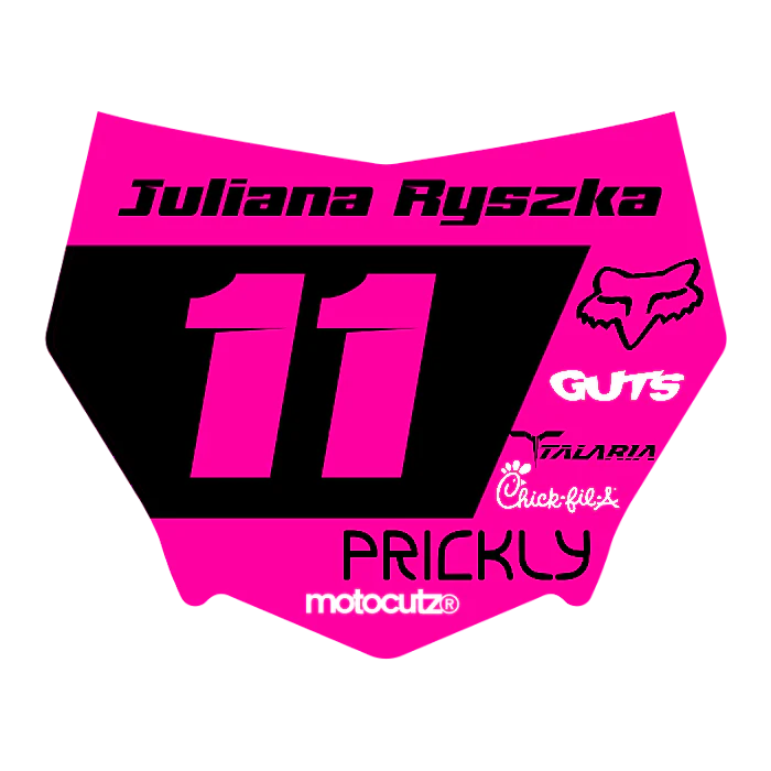CUSTOM MOTOCUTZ FRONT PLATE DECAL