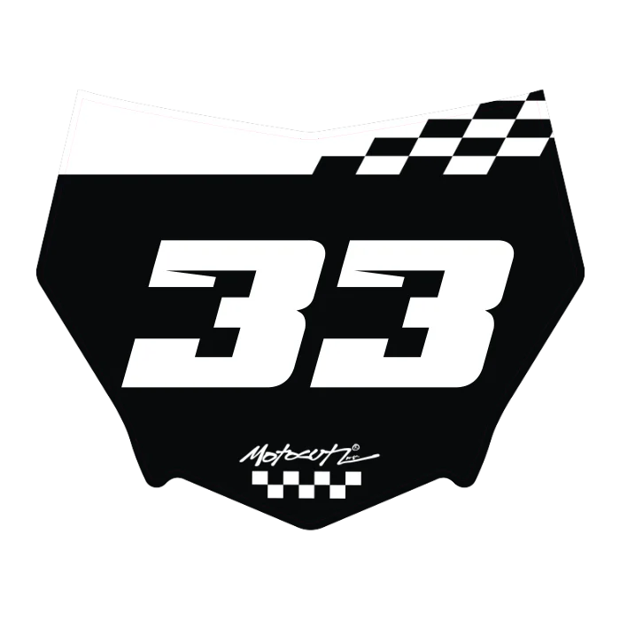 CUSTOM MOTOCUTZ FRONT PLATE DECAL