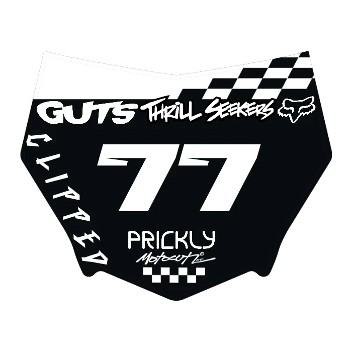 CUSTOM MOTOCUTZ FRONT PLATE DECAL