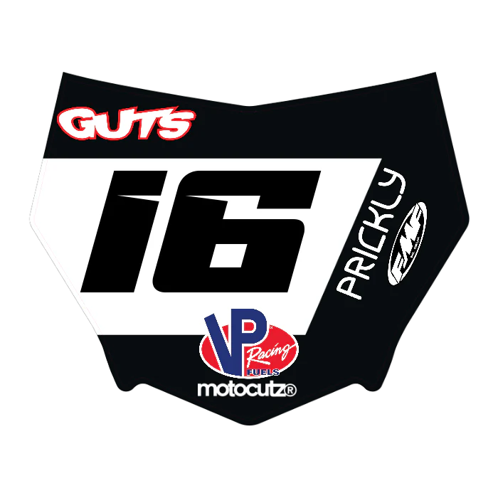 CUSTOM MOTOCUTZ FRONT PLATE DECAL