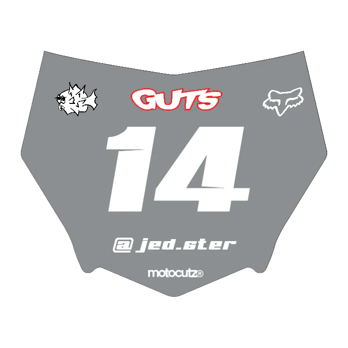 CUSTOM MOTOCUTZ FRONT PLATE DECAL