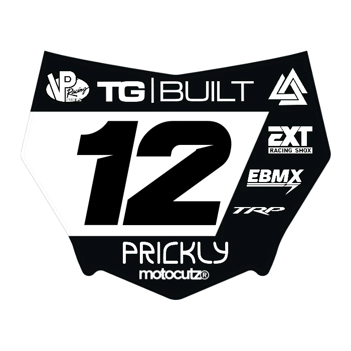 CUSTOM MOTOCUTZ FRONT PLATE DECAL