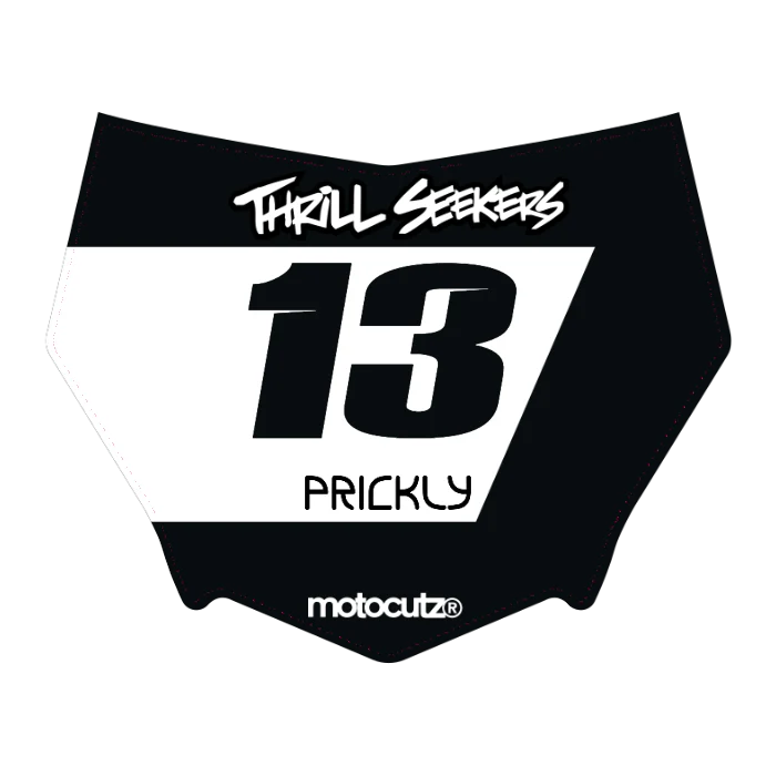 CUSTOM MOTOCUTZ FRONT PLATE DECAL