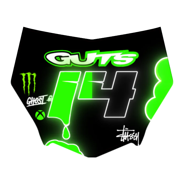 CUSTOM MOTOCUTZ FRONT PLATE DECAL