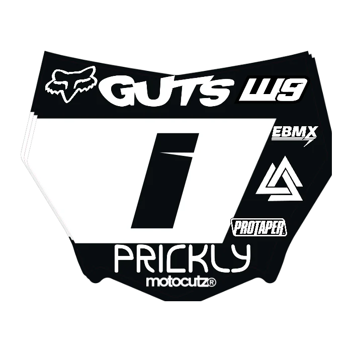 CUSTOM MOTOCUTZ FRONT PLATE DECAL