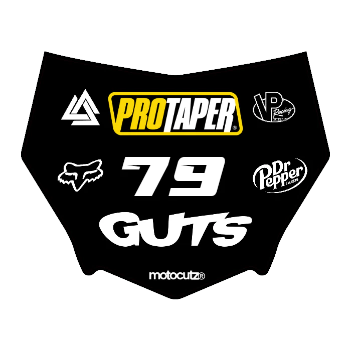 CUSTOM MOTOCUTZ FRONT PLATE DECAL