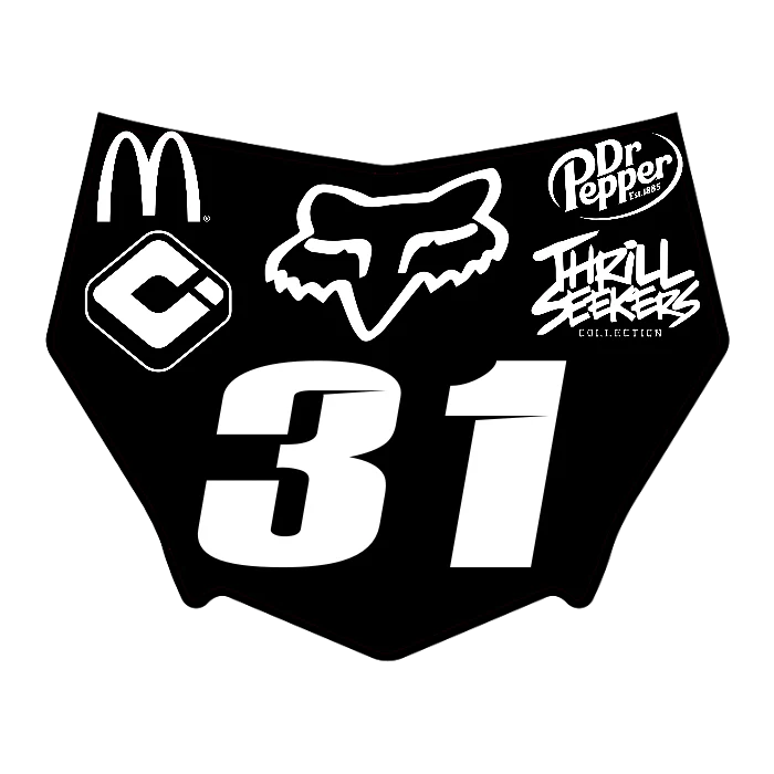CUSTOM MOTOCUTZ FRONT PLATE DECAL