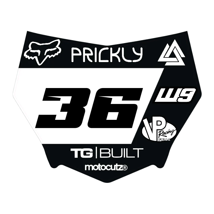 CUSTOM MOTOCUTZ FRONT PLATE DECAL