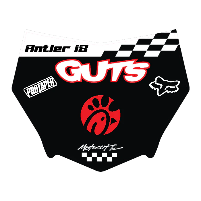 CUSTOM MOTOCUTZ FRONT PLATE DECAL