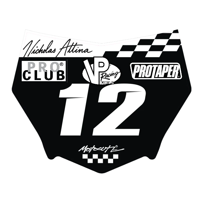 CUSTOM MOTOCUTZ FRONT PLATE DECAL