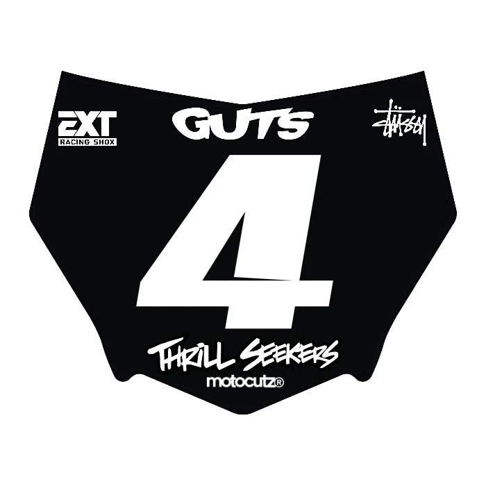CUSTOM MOTOCUTZ FRONT PLATE DECAL