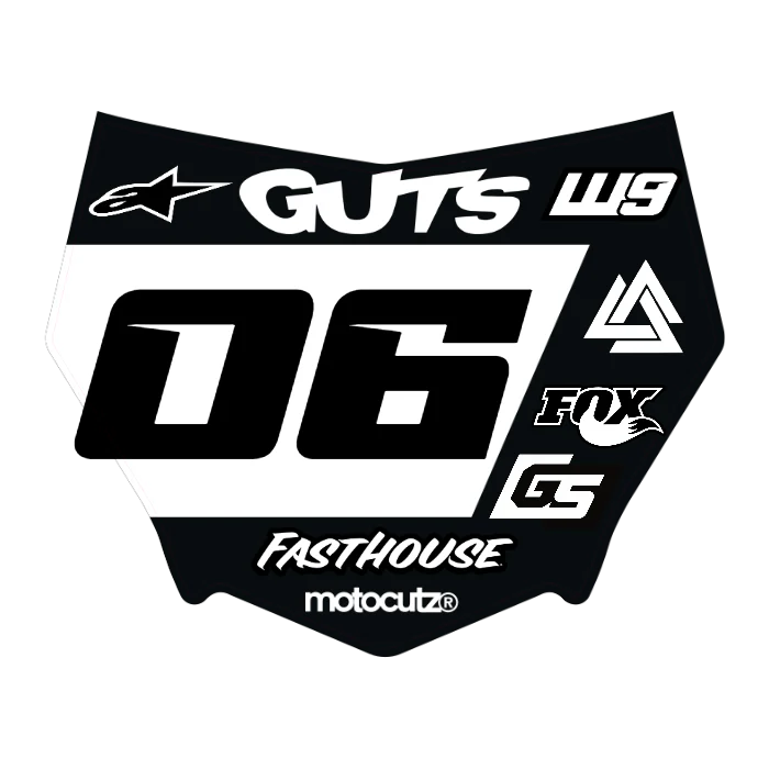 CUSTOM MOTOCUTZ FRONT PLATE DECAL