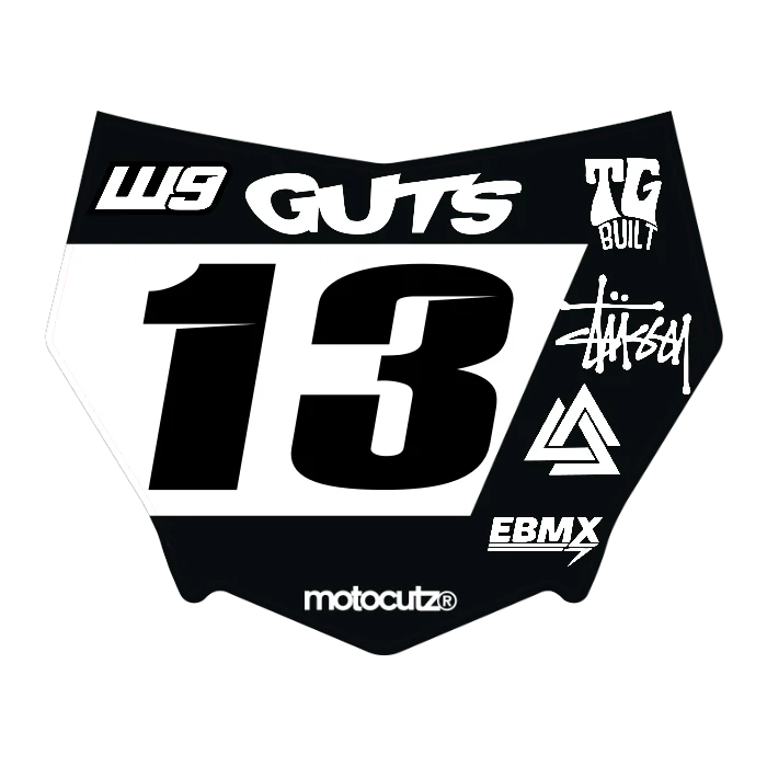 CUSTOM MOTOCUTZ FRONT PLATE DECAL