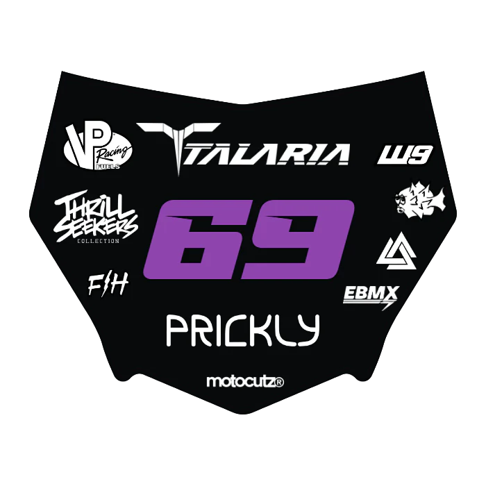CUSTOM MOTOCUTZ FRONT PLATE DECAL