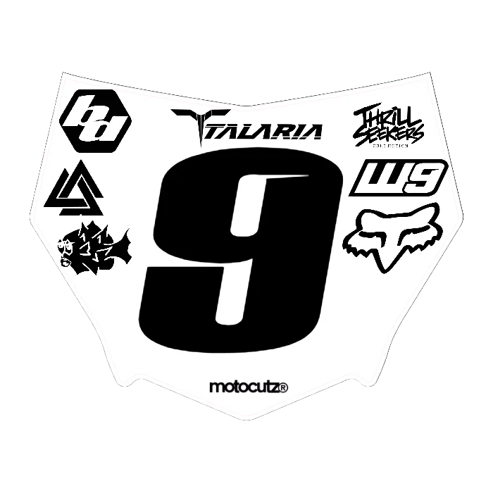CUSTOM MOTOCUTZ FRONT PLATE DECAL
