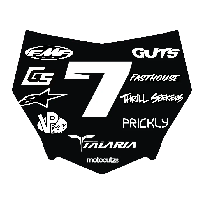 CUSTOM MOTOCUTZ FRONT PLATE DECAL