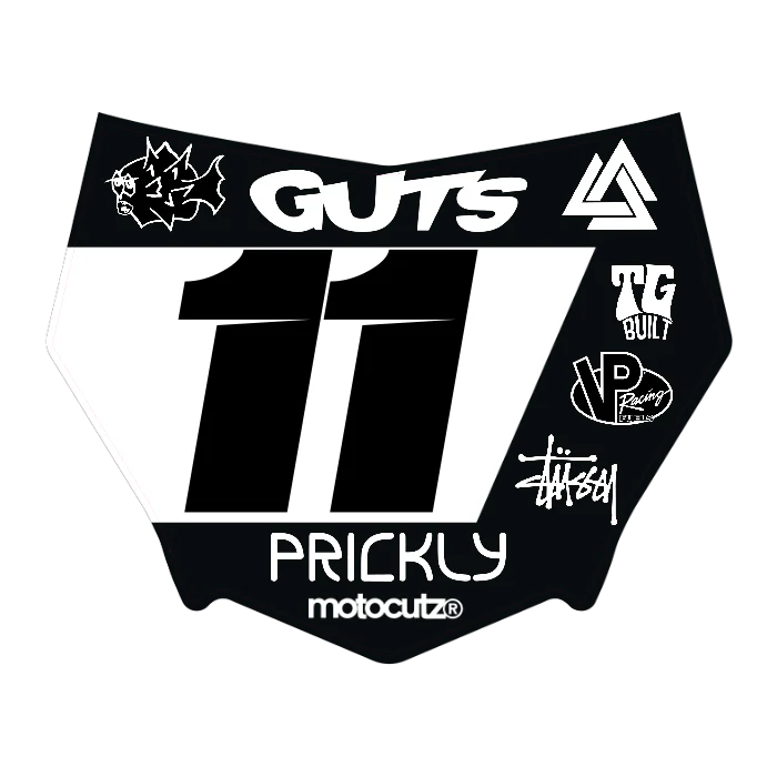 CUSTOM MOTOCUTZ FRONT PLATE DECAL