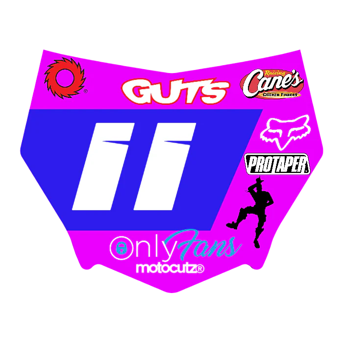 CUSTOM MOTOCUTZ FRONT PLATE DECAL