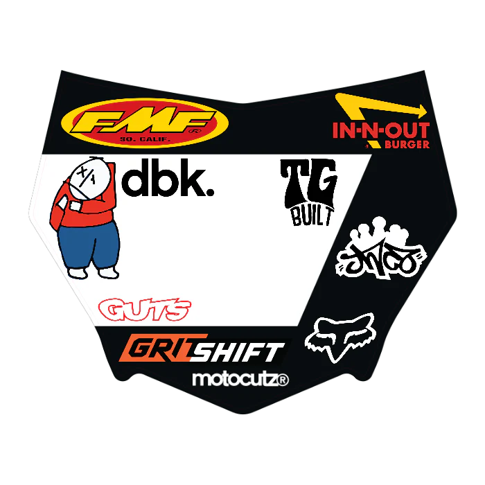 CUSTOM MOTOCUTZ FRONT PLATE DECAL