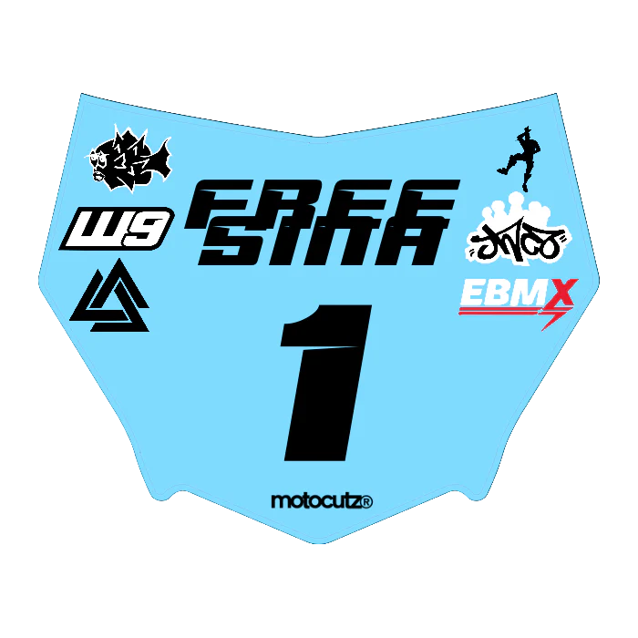 CUSTOM MOTOCUTZ FRONT PLATE DECAL