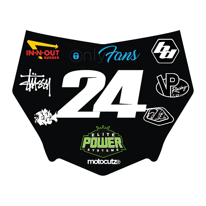 CUSTOM MOTOCUTZ FRONT PLATE DECAL
