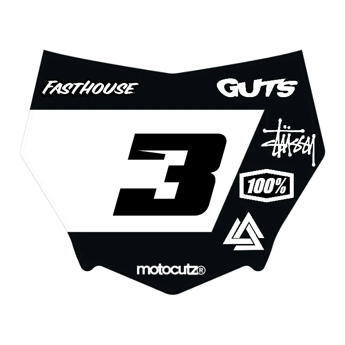 CUSTOM MOTOCUTZ FRONT PLATE DECAL