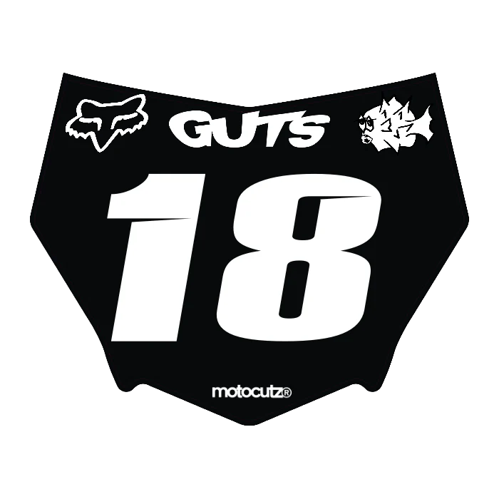 CUSTOM MOTOCUTZ FRONT PLATE DECAL