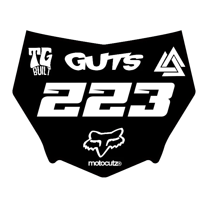 CUSTOM MOTOCUTZ FRONT PLATE DECAL