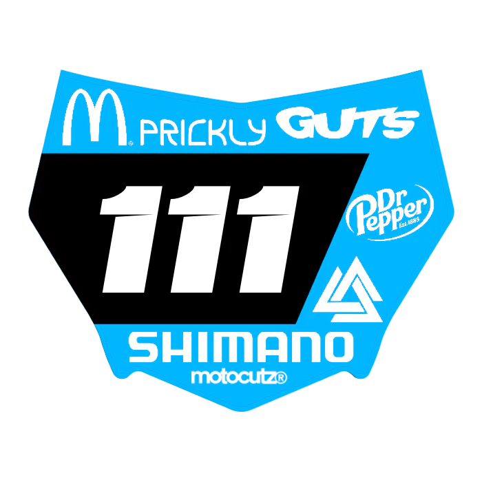 CUSTOM MOTOCUTZ FRONT PLATE DECAL
