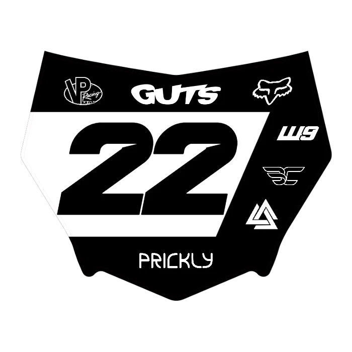CUSTOM MOTOCUTZ FRONT PLATE DECAL