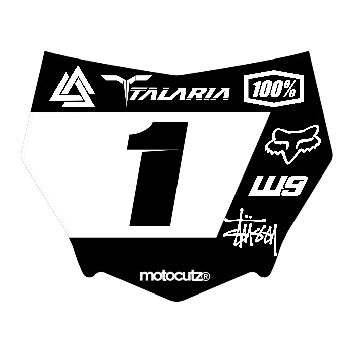 CUSTOM MOTOCUTZ FRONT PLATE DECAL