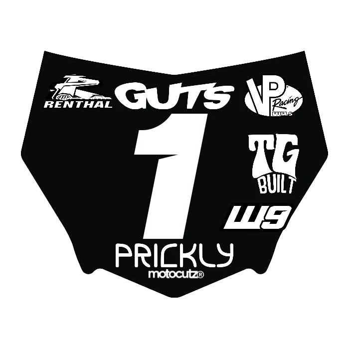 CUSTOM MOTOCUTZ FRONT PLATE DECAL