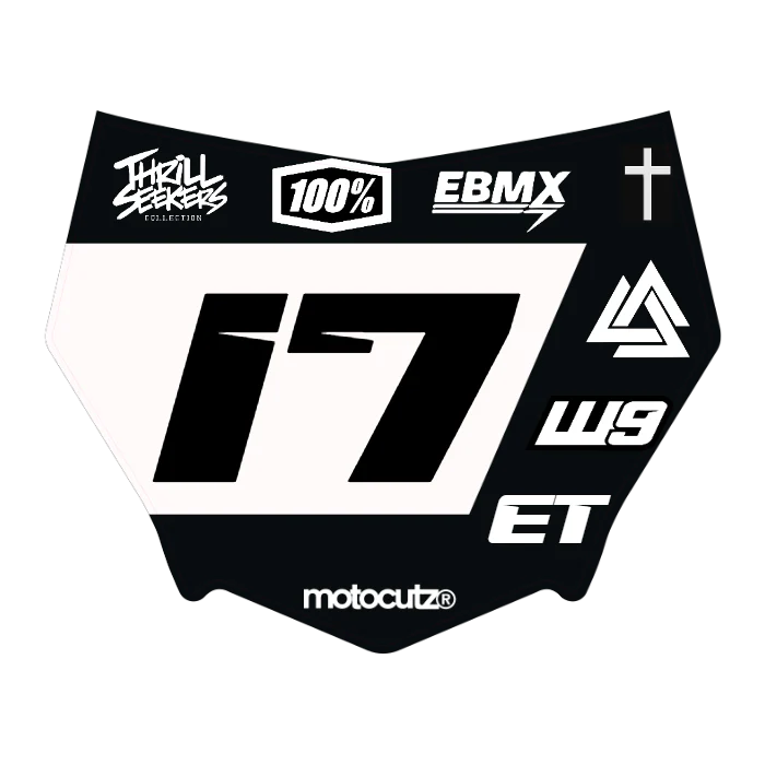 CUSTOM MOTOCUTZ FRONT PLATE DECAL