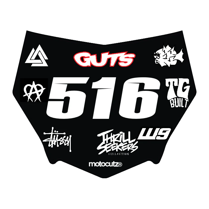 CUSTOM MOTOCUTZ FRONT PLATE DECAL