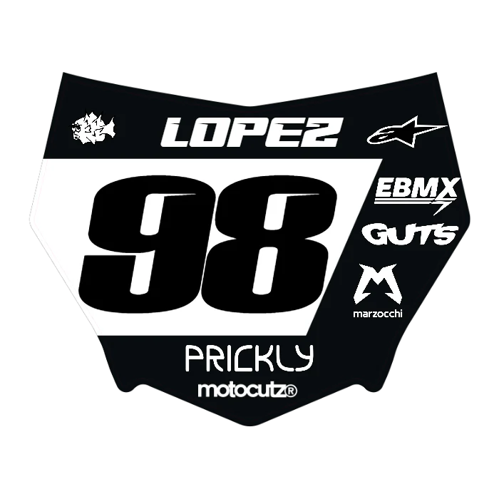 CUSTOM MOTOCUTZ FRONT PLATE DECAL