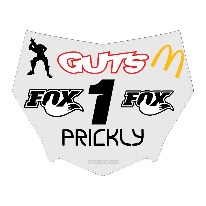 CUSTOM MOTOCUTZ FRONT PLATE DECAL
