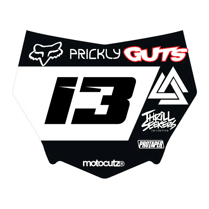 CUSTOM MOTOCUTZ FRONT PLATE DECAL