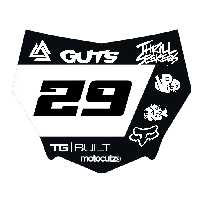 CUSTOM MOTOCUTZ FRONT PLATE DECAL